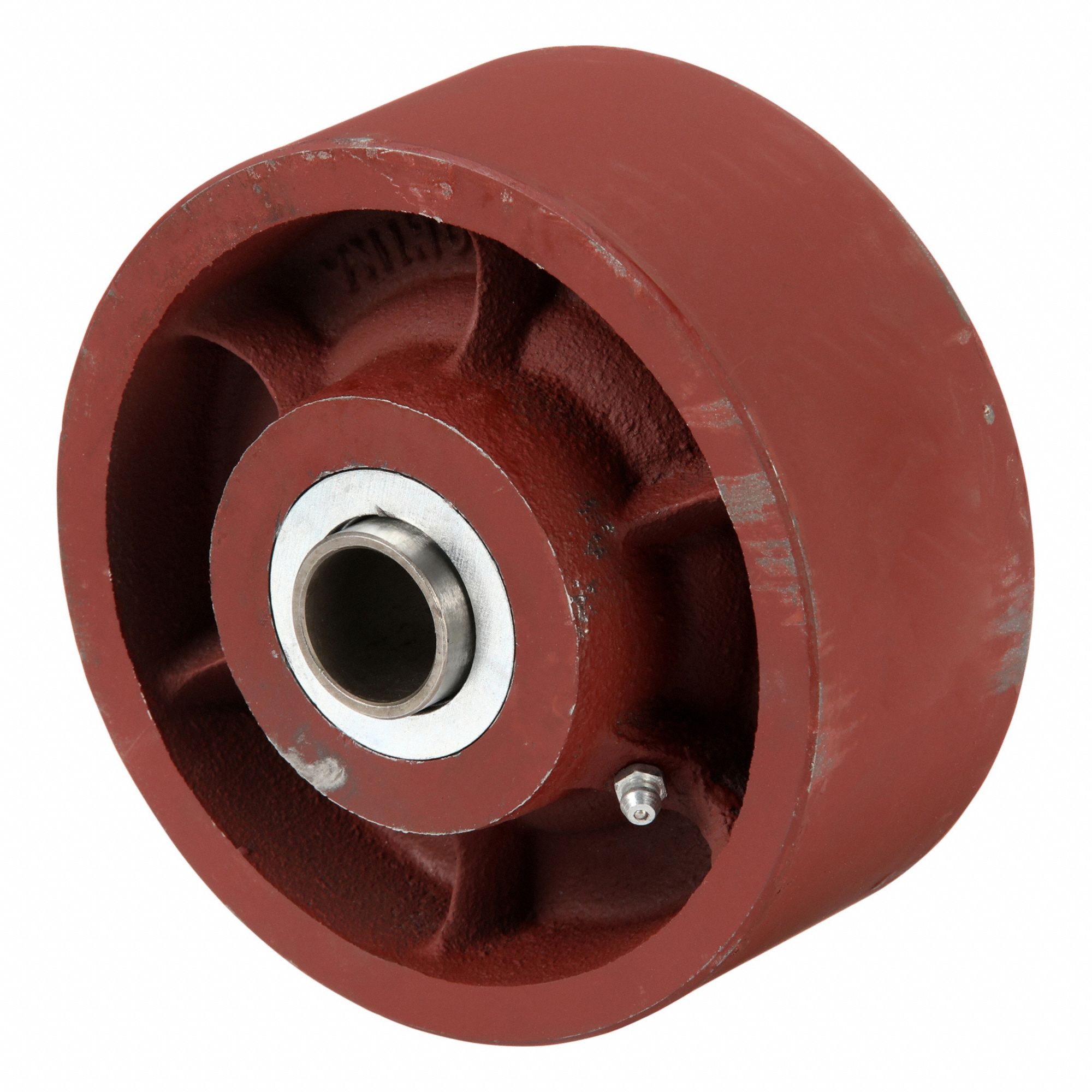 IRON TREAD WHEEL, 6 IN WHEEL DIAMETER, 2½ IN WHEEL W, 3,500 LB LOAD RATING, ROLLER