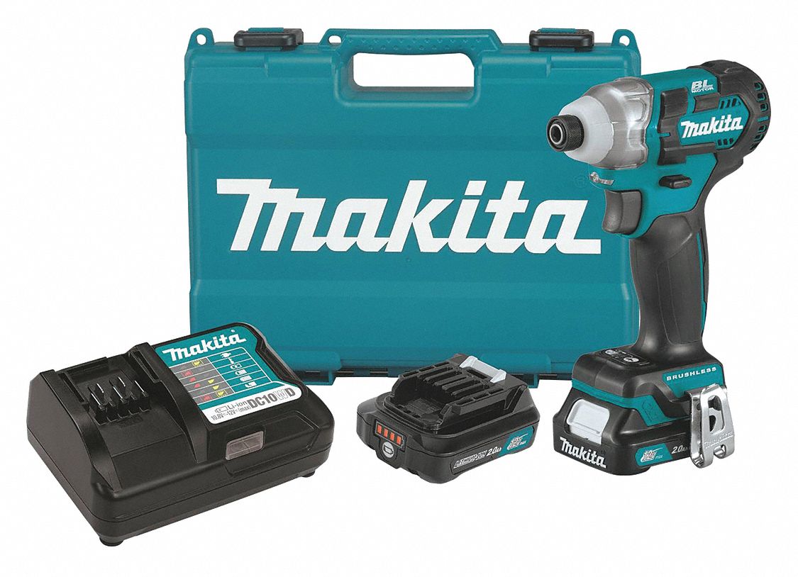 Impact Driver: 1, 200 in-lb Max. Torque, 3, 000 RPM No Load Speed, Brushless, (2) 2.0 Ah, Pistol Grip