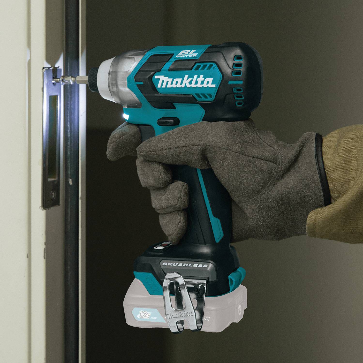 MAKITA Cordless, Impact Driver, 1/4 in Hex, 12V DC, 1,200 inlb Max. Torque 52YW53DT04Z