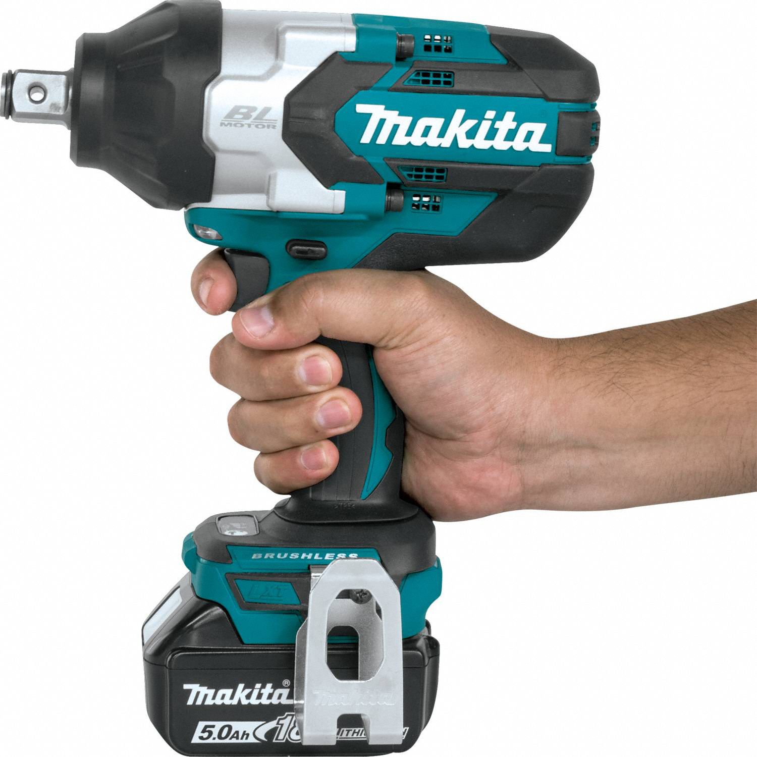MAKITA Cordless, Impact Wrench, 18V DC, 1,250 ftlb Breakaway Torque