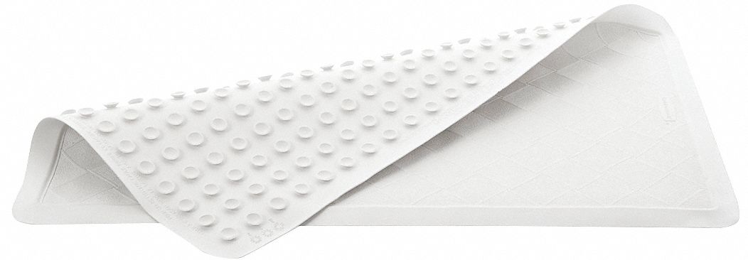 BATH MAT,28" L,16" W,WHITE,PK12