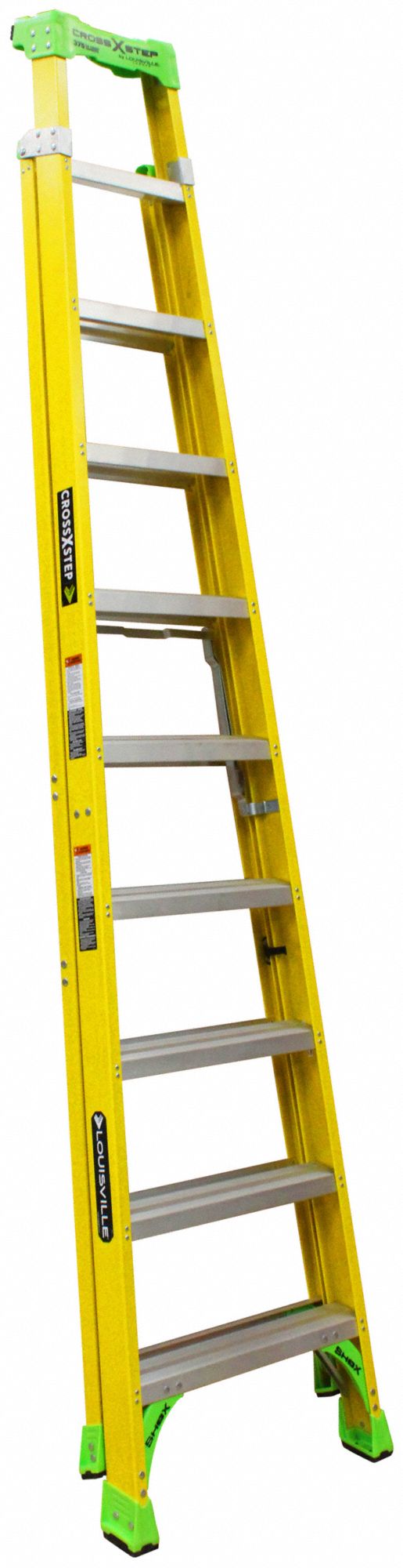 LOUISVILLE Stepladder 10 ft Ladder Ht, 9 Steps, 375 lb Load Capacity