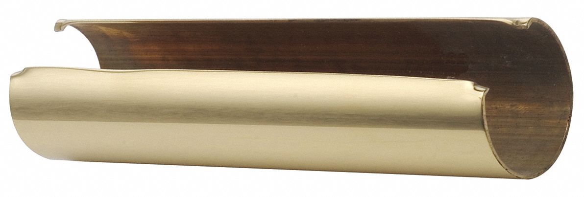Rail Connector: Rail Connector, Round, Brass, 6 in Overall Lg, Gold