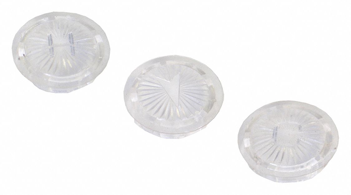 KISSLER INDEX BUTTONS,11/16 IN. SIZE,CHROME Faucet Caps and Index