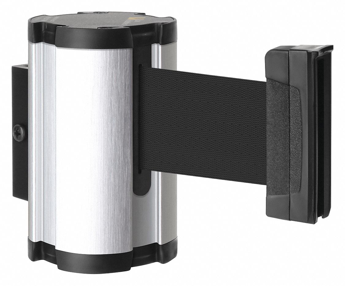 Retractable Belt Barrier, Brushed Nickel