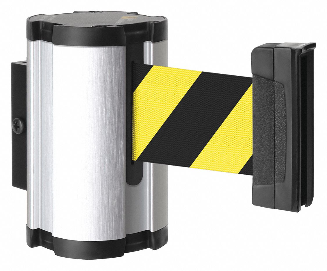 Retractable Belt Barrier, Brushed Nickel