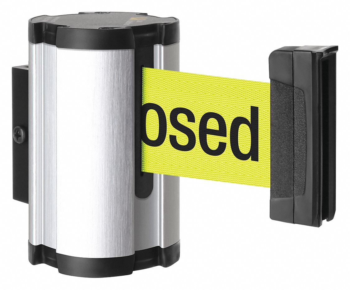 Retractable Belt Barrier, Brushed Nickel