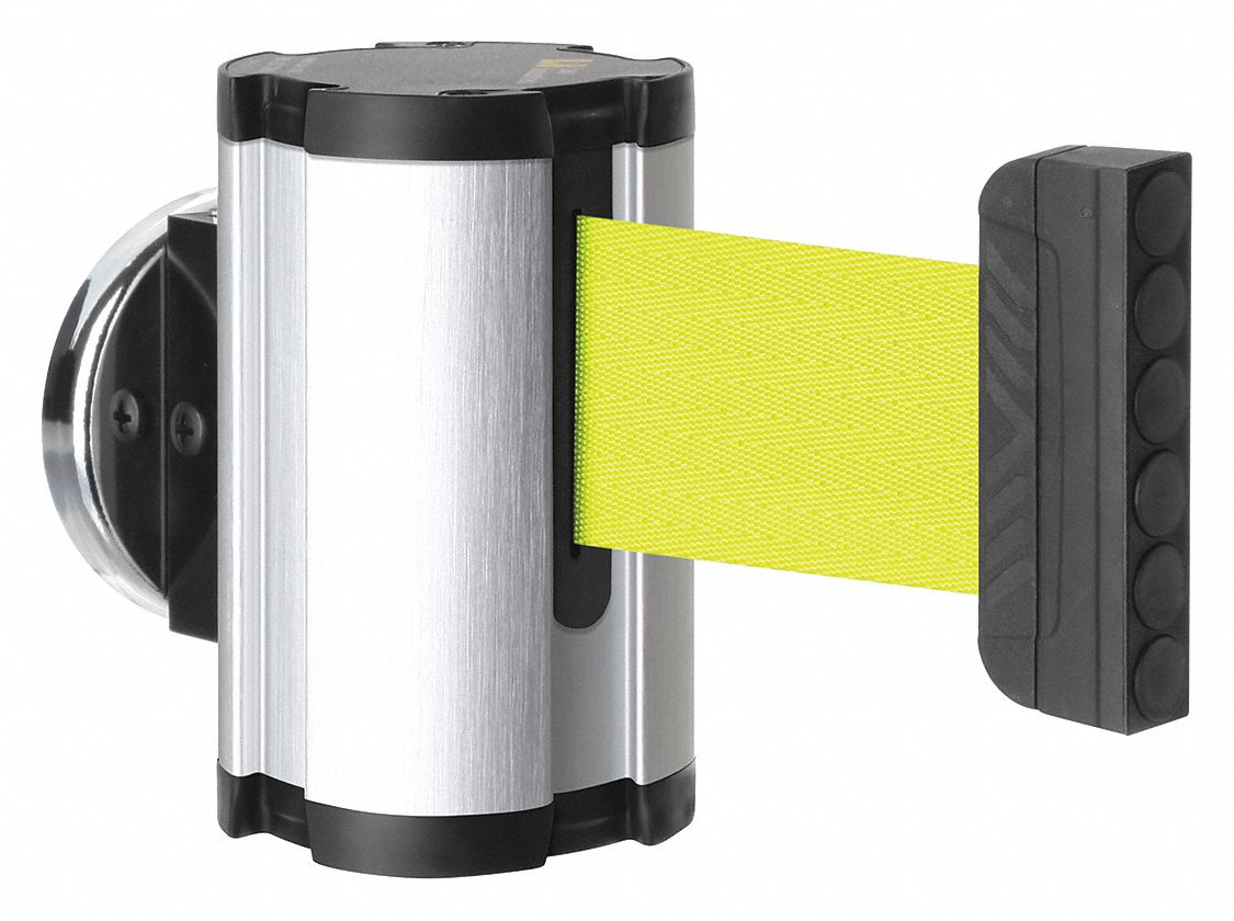 Retractable Belt Barrier, Brushed Nickel