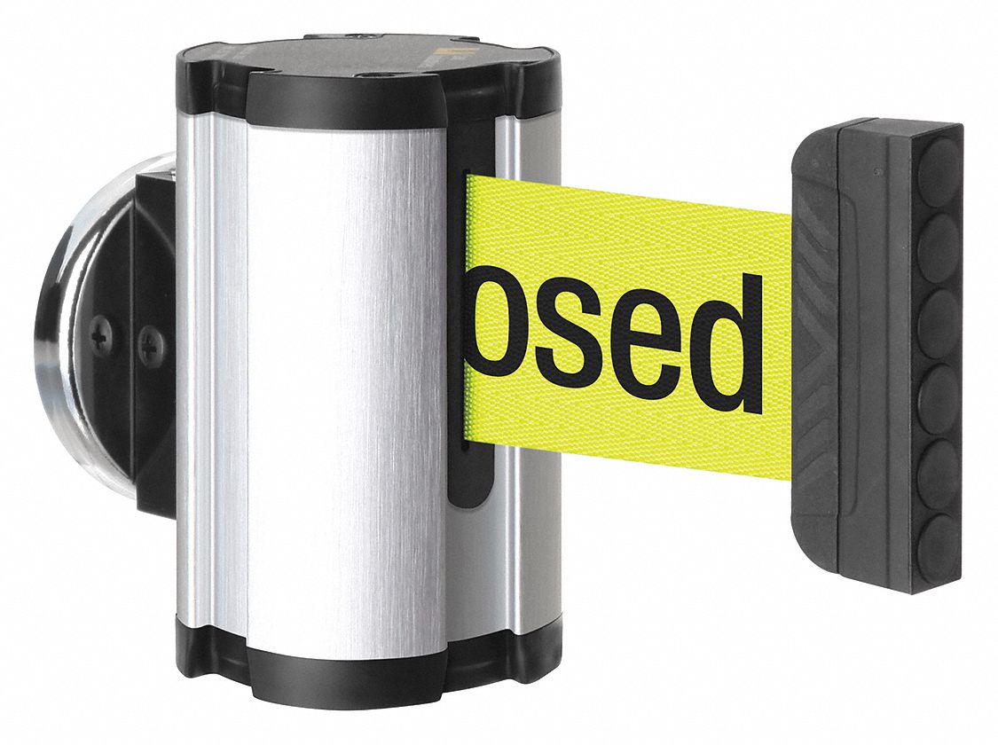 Retractable Belt Barrier, Brushed Nickel