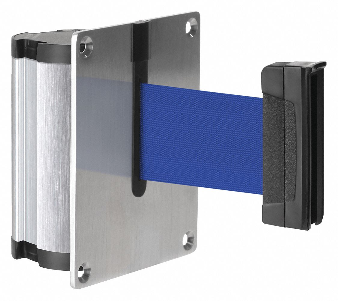 Retractable Belt Barrier, Brushed Nickel