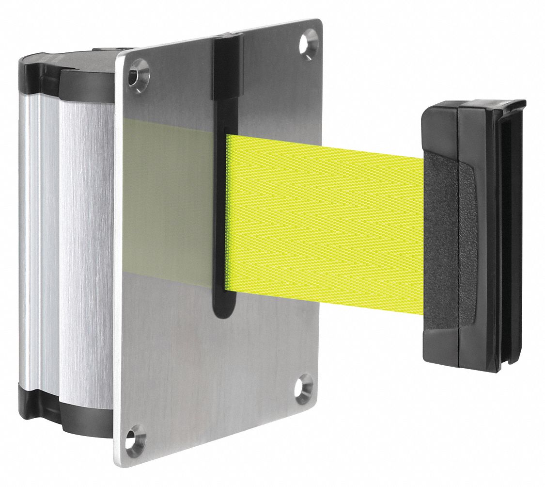 Retractable Belt Barrier, Brushed Nickel