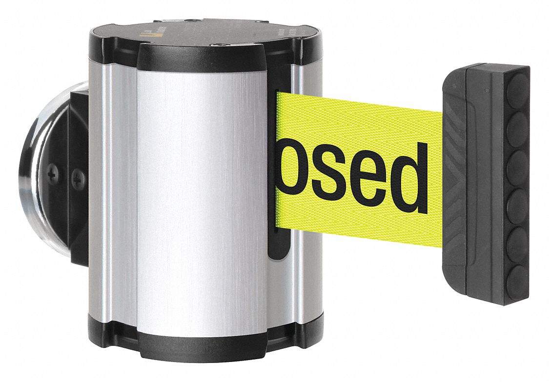 Retractable Belt Barrier, Brushed Nickel