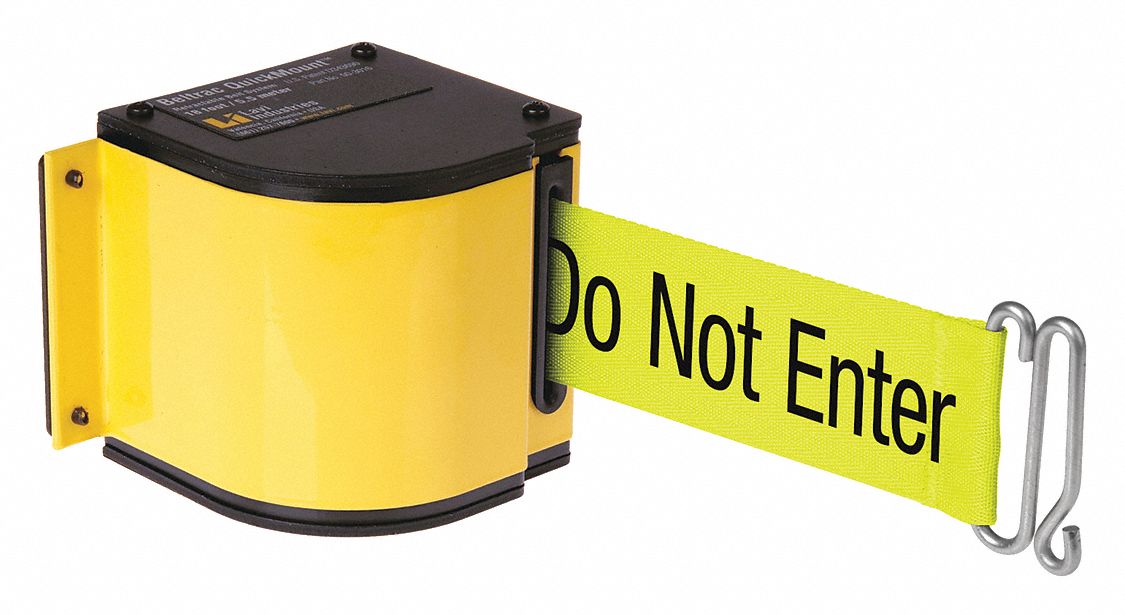 Retractable Belt Barrier, Powder Coated