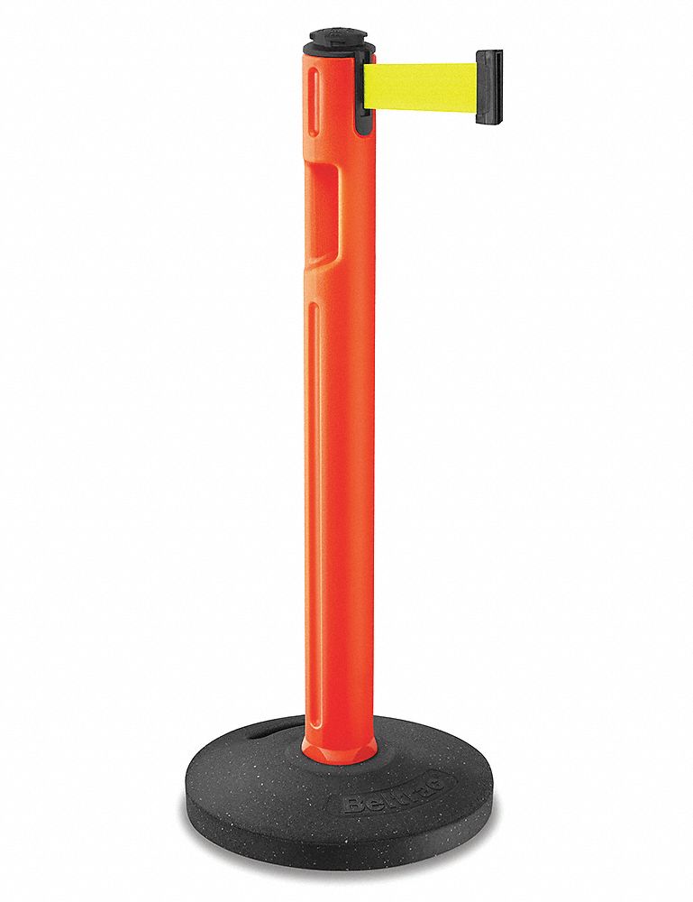 Barrier Post, 38-1/4" H, Orange