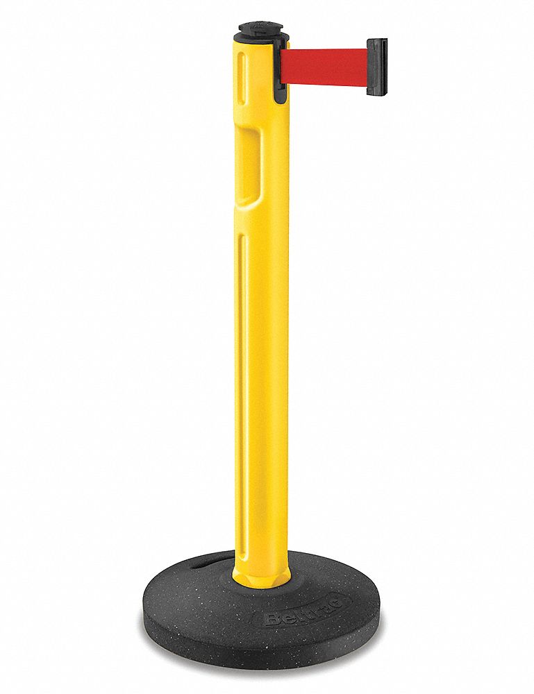 Barrier Post, 38-1/4" H, Yellow