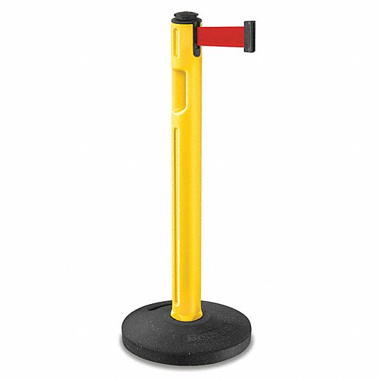 Barrier Post, 38-1/4" H, Yellow