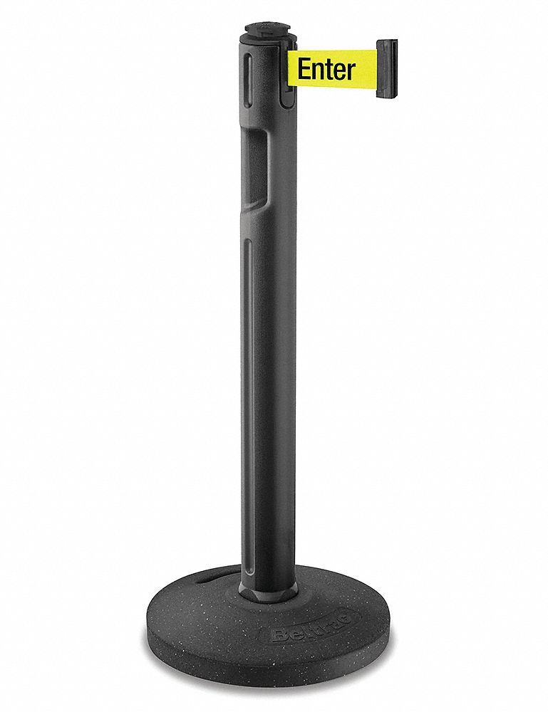 Barrier Post, 38-1/4" H, Black
