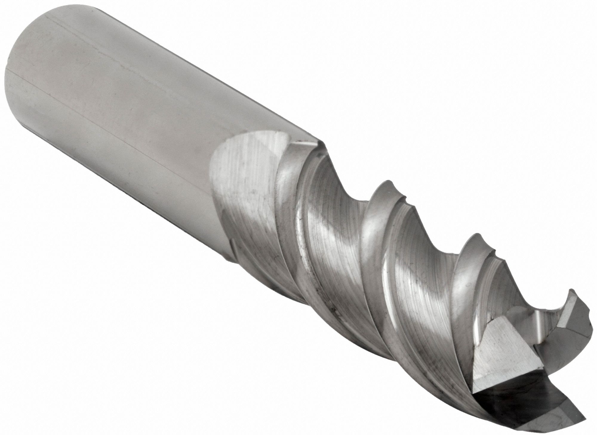 Square End Mill: Carbide, 3 Flute, 1" Mill Dia, 3-1/4" LOC, 6" OAL