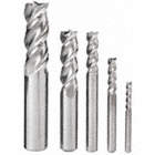 END MILL SET, 3 FLUTES, 5 PIECES, ⅛ IN SMALLEST MILL DIAMETER, CARBIDE