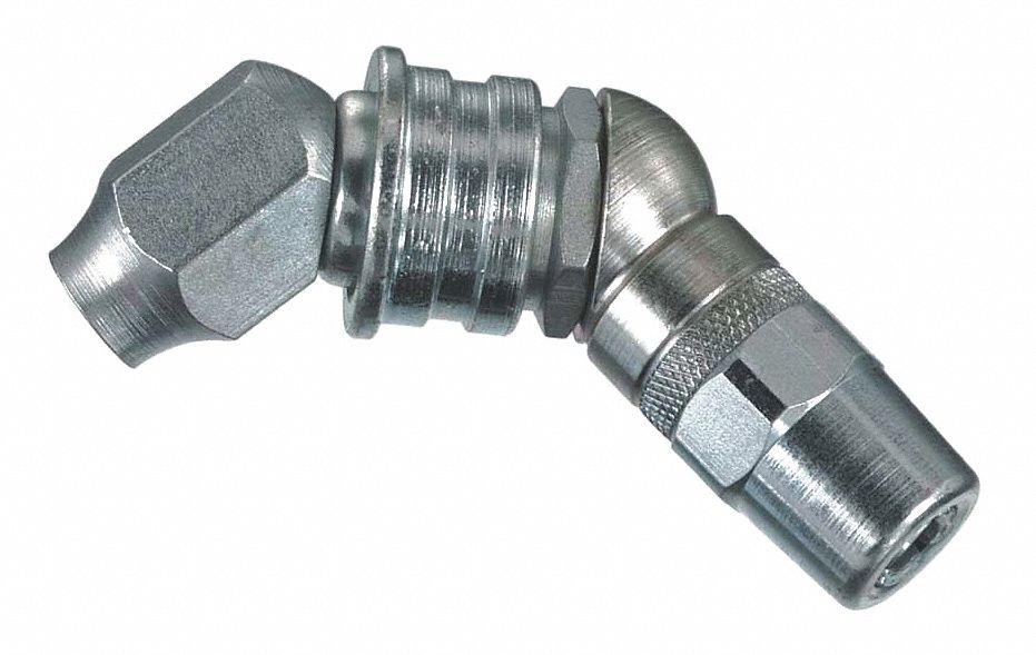 LINCOLN Grease Coupler w/ Swivel 3-Jaw: 1/8 in NPT, For Use With Hand ...