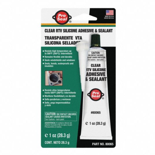 PRO SEAL Gasket Sealant RTV Instant Gasket, 1 oz, Tube, Clear, Sensor