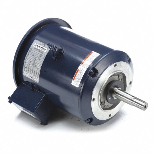 MARATHON MOTORS CloseCoupled Pump Motor Open Dripproof, Face Mounting