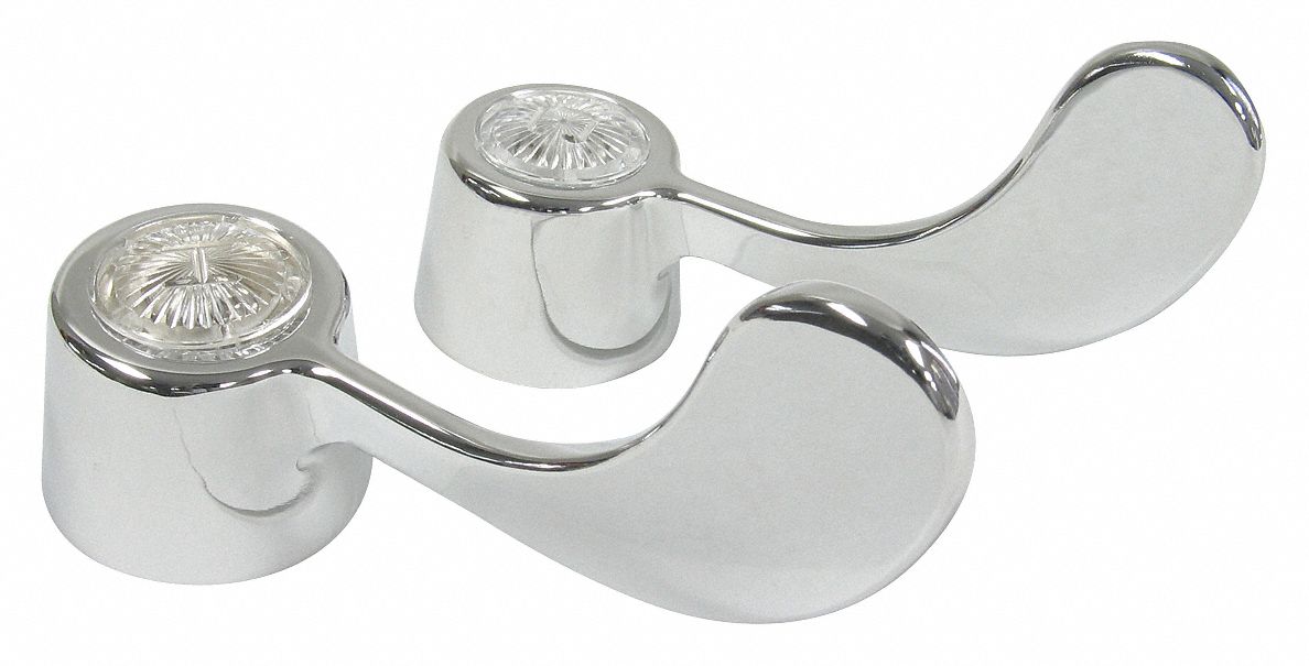 Handle: Gerber, Wristblade Handle, Use with Hot/Cold Water Temp, Brass, Chrome Finish
