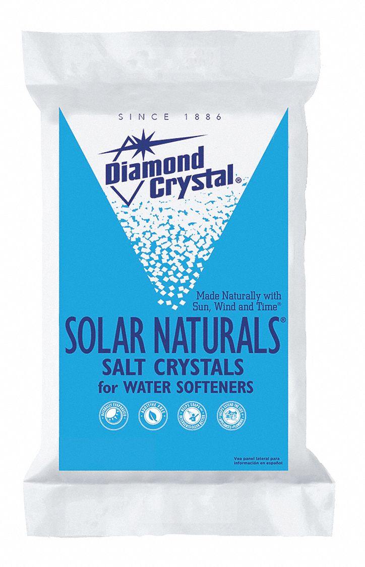 WATER SOFTENER SALT: CRYSTALS, 50 LB, BAG, SOLAR NATURALS