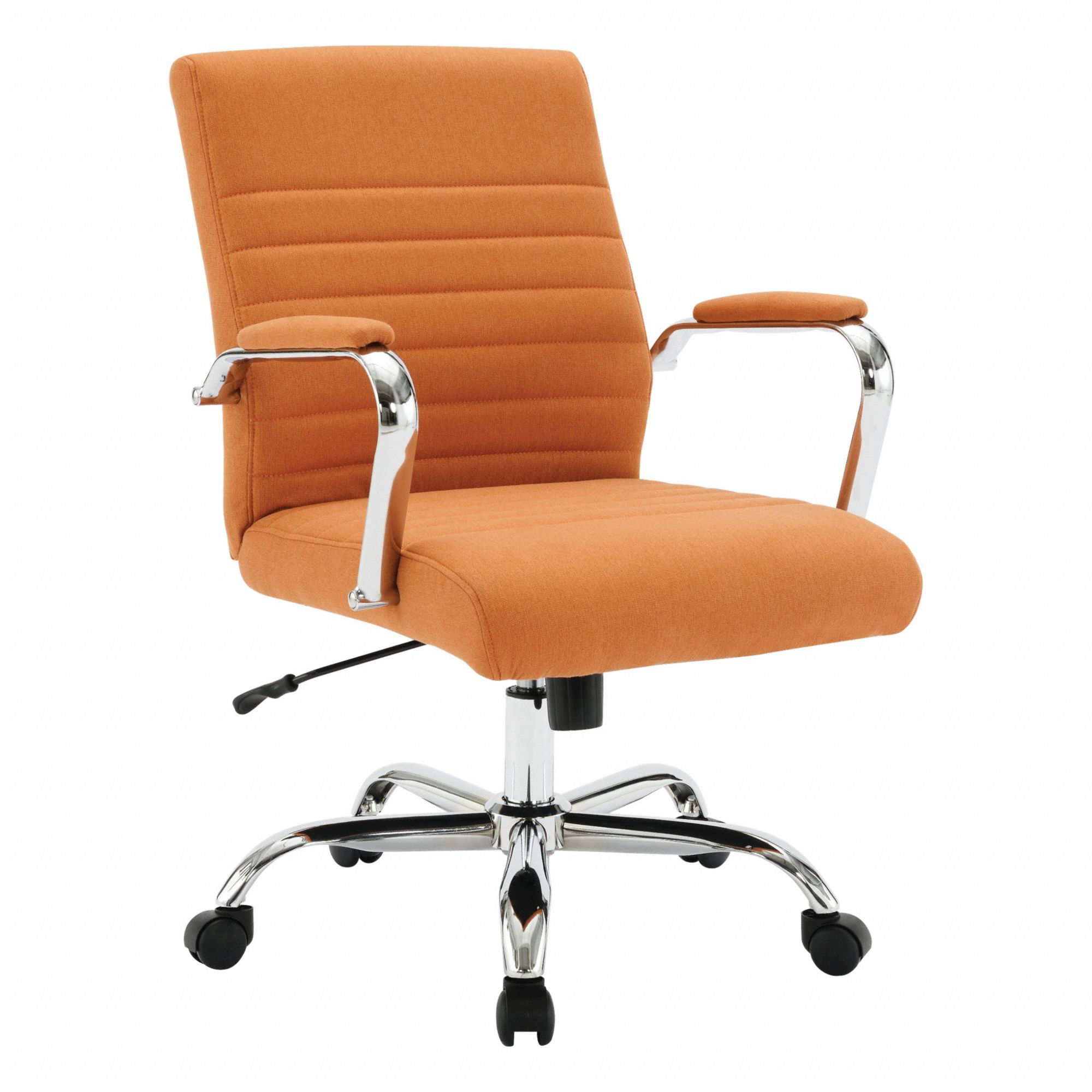 Office Chair: Work Smart, Fabric Material, 18 in Back Ht, 19 3/8 in Seat Wd