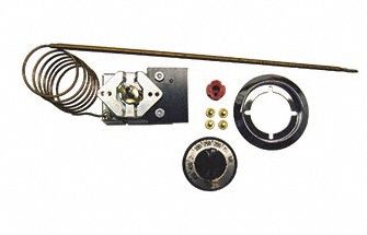 Electric Thermostat: 100°F to 493°F Temp Range, 100 to 493 Dial, 36 in Capillary, 120V AC/277V AC