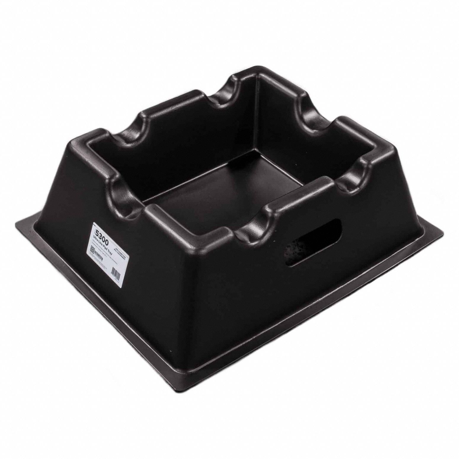Spill Containment Tray: 4 gal Spill Capacity, 9 1/4 in Ht, 29 in x 24 in, Black