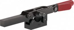 Horizontal Handle Toggle Clamp: Locking Horizontal  Handle, Solid Base Mounting, Locking