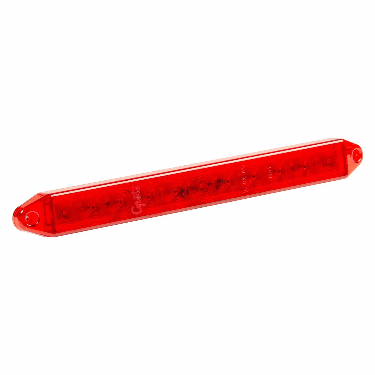 STOP/TURN/TAIL LIGHT, LED, STOP LIGHT, RED, OVAL, 1 3/16 IN OVERALL H, 15 IN OVERALL W