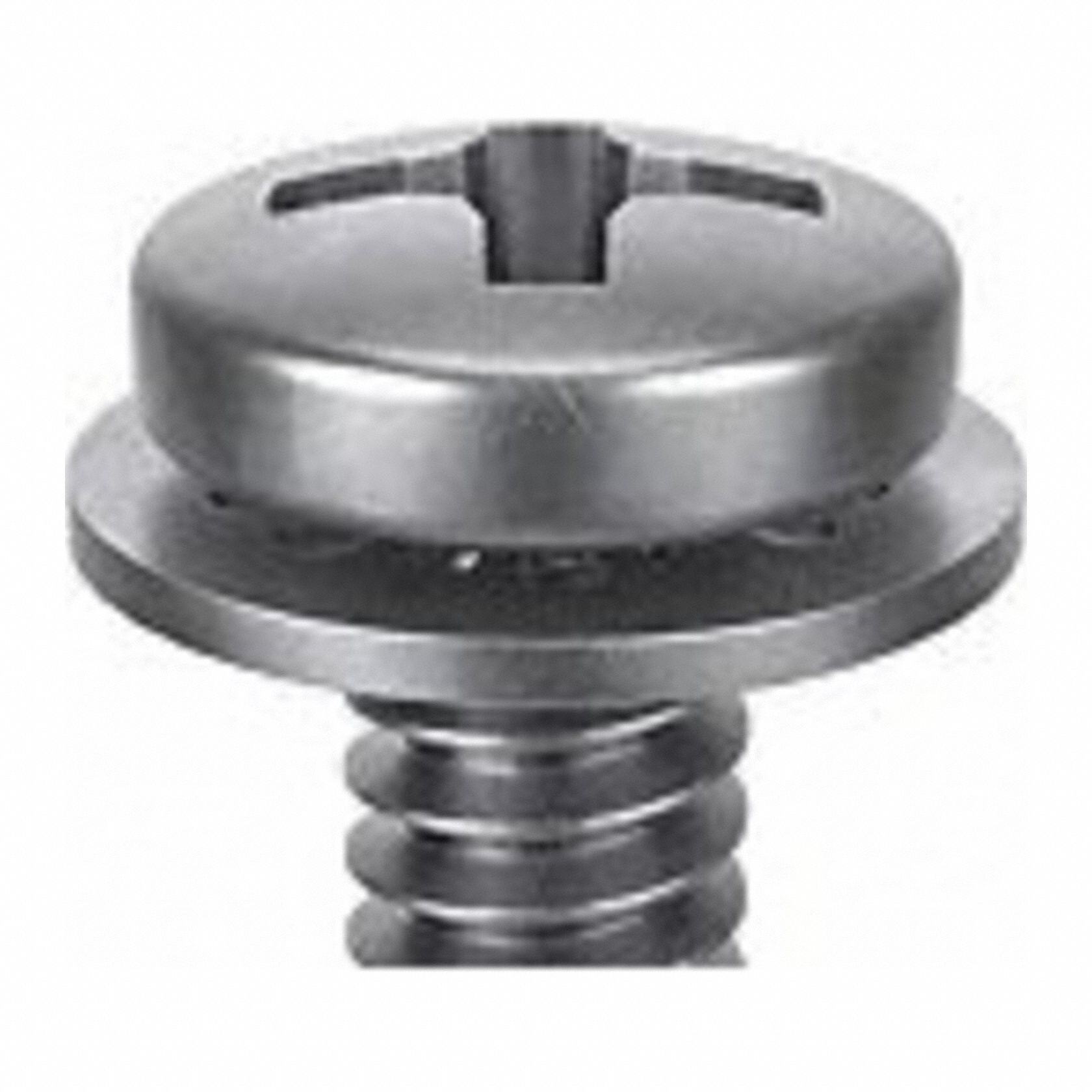 SEMS Screw: Internal Tooth, #2-56 Thread Size, 3/4 in Lg, Stainless Steel, Passivated, Pan, 10 PK