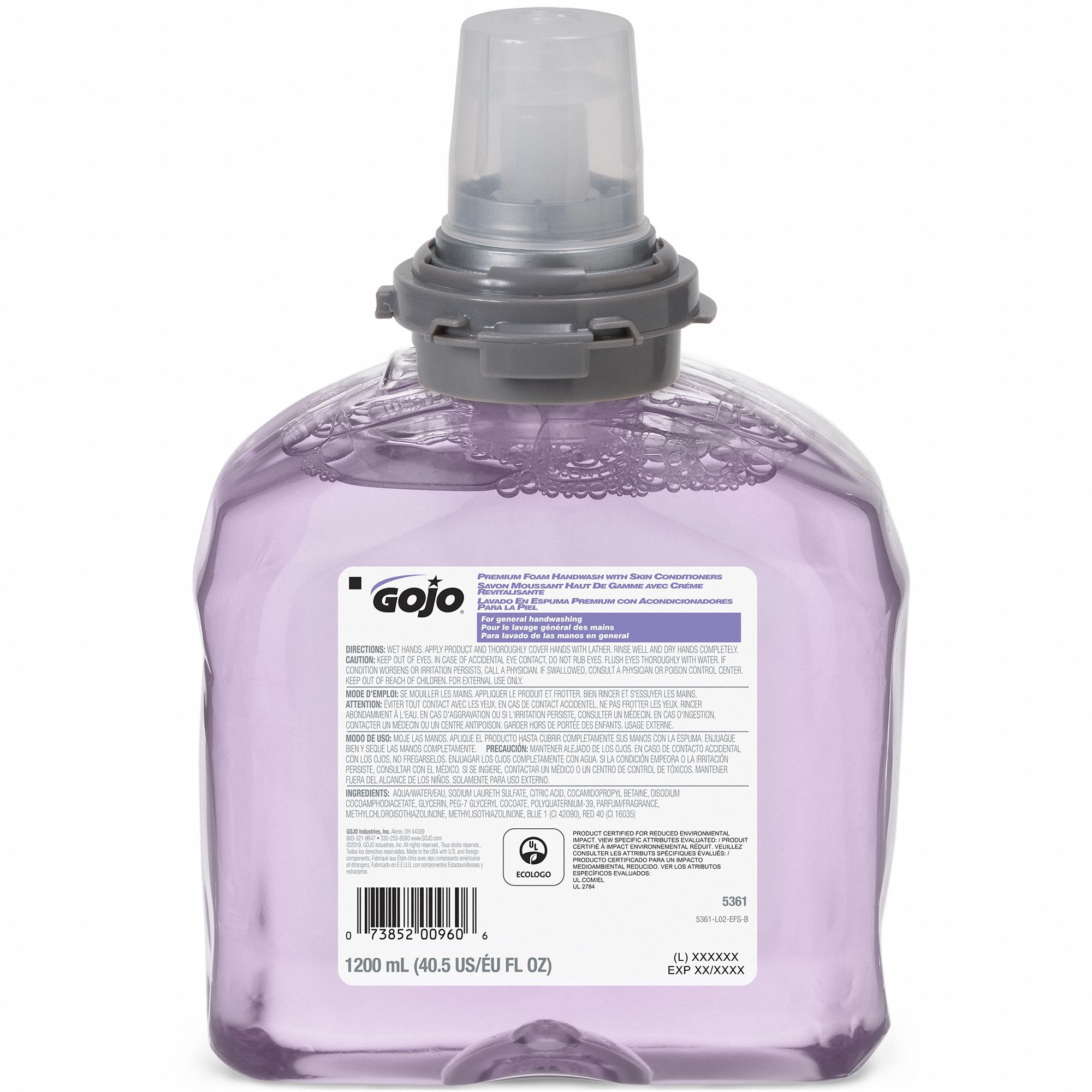 GOJO, Series TFX, 1,200 mL, Hand Soap 1PKN8536102 Grainger