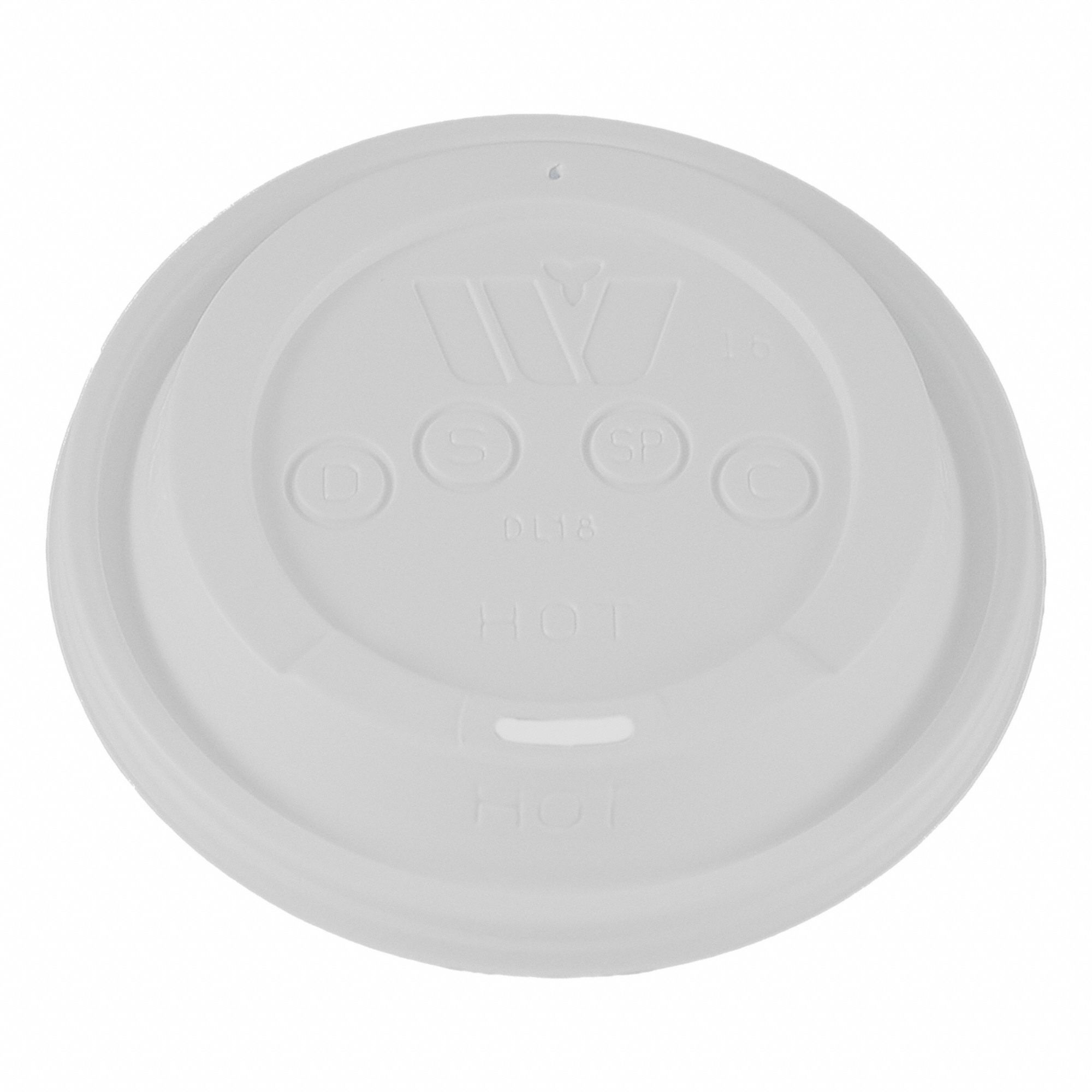Disposable Hot/Cold Cup Lid: Drink-Thru, White, Reclosable, 1, 000 PK