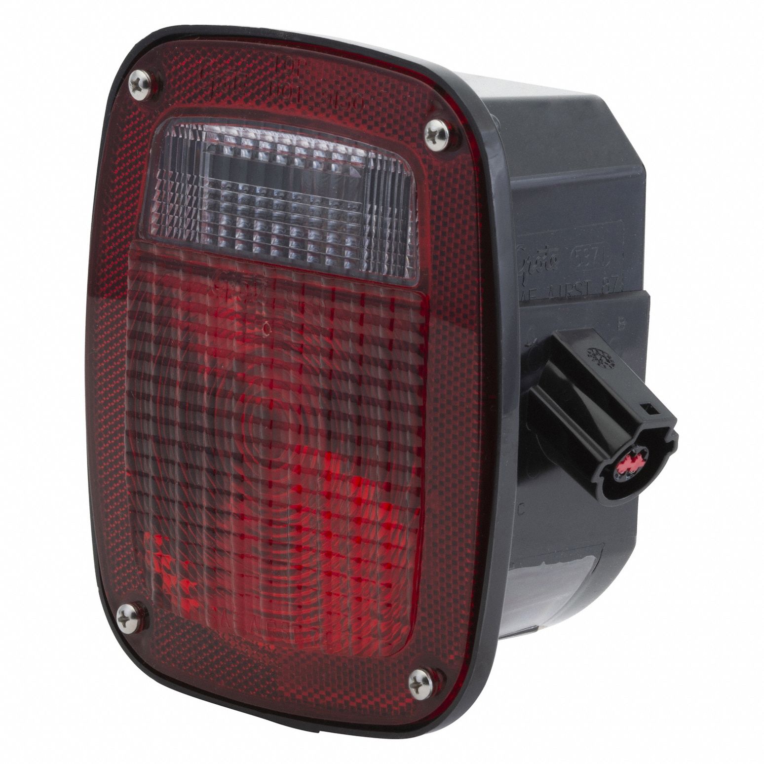 STOP/TURN/TAIL LIGHT, INCANDESCENT, COMBO LIGHT, CLEAR/RED, SQUARE, STUD