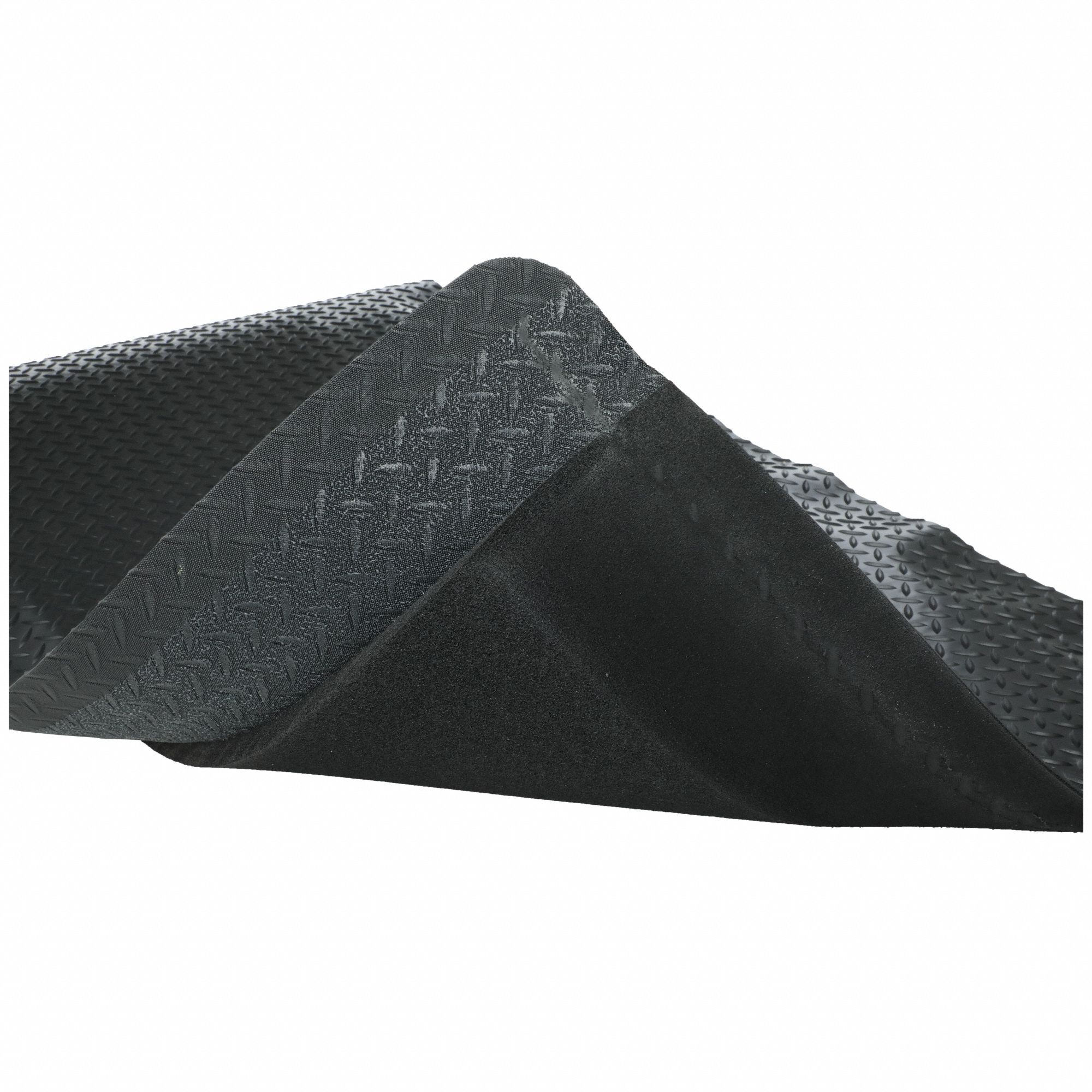 NOTRAX Antifatigue Mat: Diamond Plate, 3 ft x 5 ft, 1 in Thick, Black ...