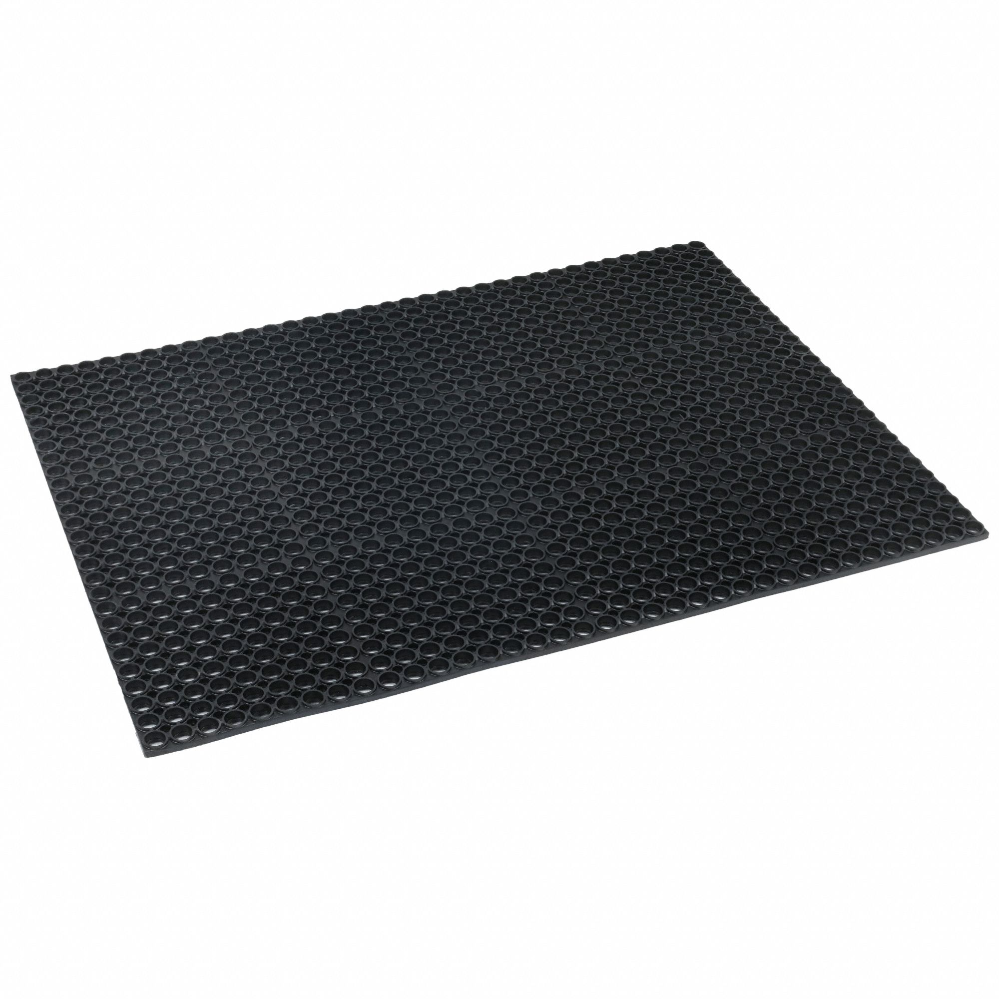 Choice 3' x 3' Black Rubber Connectable Anti-Fatigue Floor Mat - 1