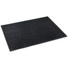 ANTIFATIGUE MAT, 3X5 FT, ¾ IN THICK, RAISED RINGS, BLK, NATURAL RUBBER, STRAIGHT EDGE