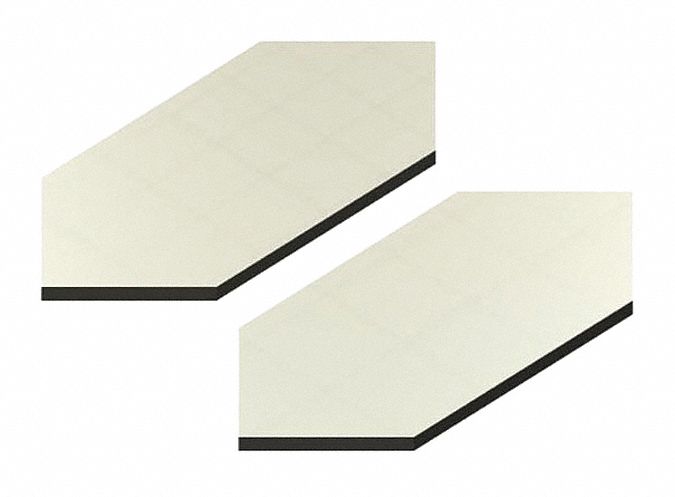 Seam Plates: 2 in x 4 in x 1/8 in, Acrylic, Mirror, Clear, 2 PK