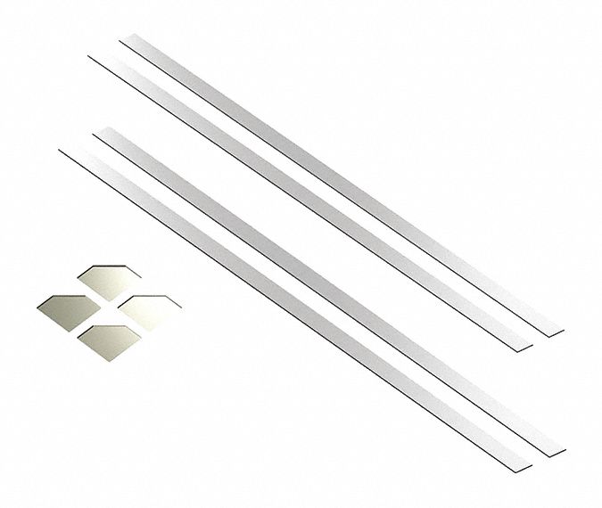 Mirror Installation Kit: 2 in x 48 in x 1/8 in, Plastic, Mirror, Clear