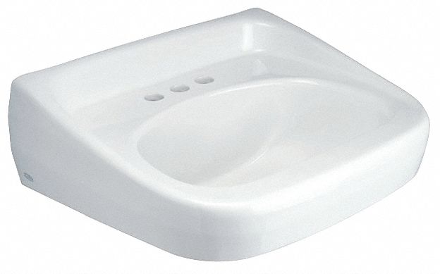 LAVATORY SINK: ZURN, Z5340 SERIES, WHITE, VITREOUS CHINA, 20 IN L, 18 IN W