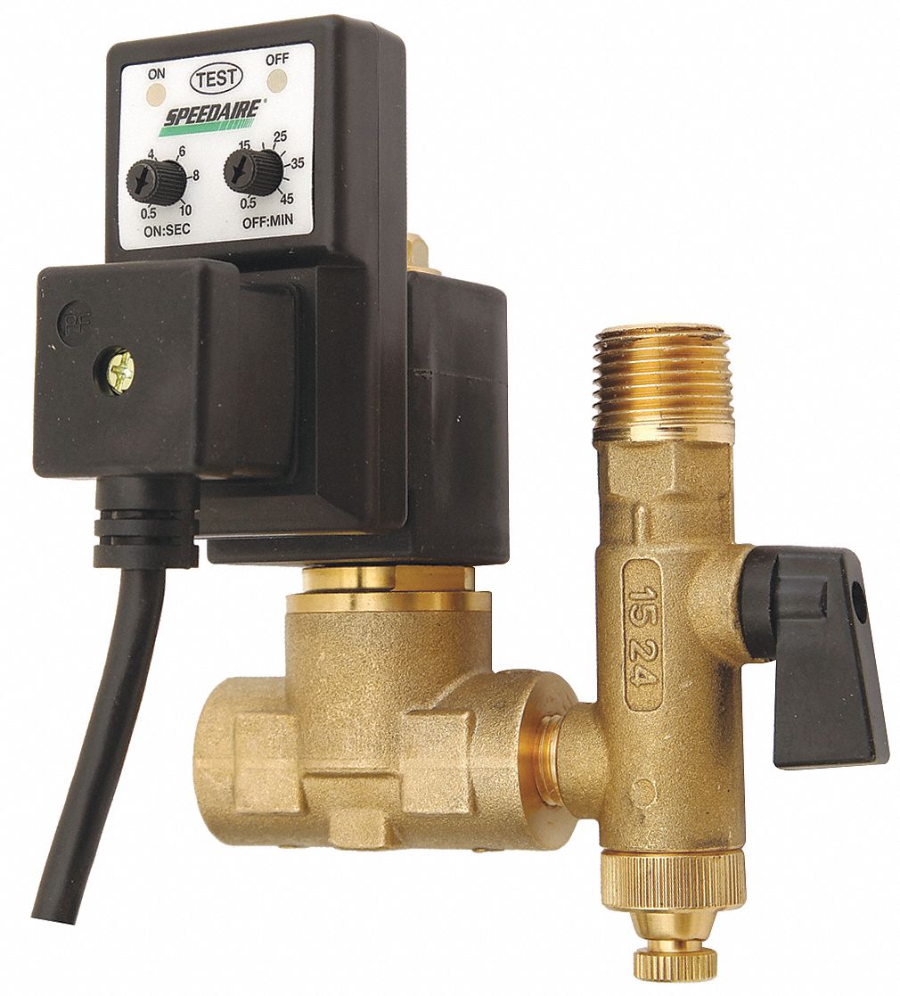 TIMED ELECTRIC AUTO DRAIN VALVE,1/2IN SZ