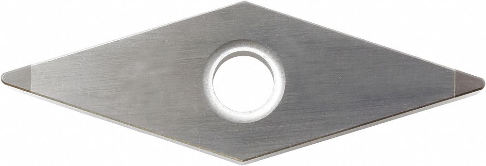 Diamond Turning Insert: VNGA Insert, Neutral, 3/16 in Thick, 0.0080 in Corner Radius, KBN25M