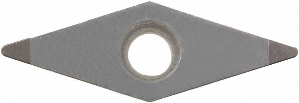 Diamond Turning Insert: VBGW Insert, Neutral, 1/8 in Thick, 0.0080 in Corner Radius, KBN25M