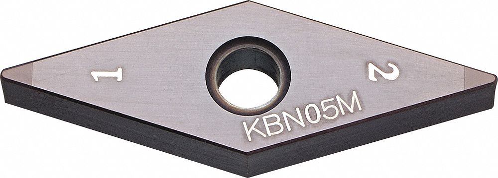 Diamond Turning Insert: VNGA Insert, Neutral, 3/16 in Thick, 1/32 in Corner Radius, KBN05M