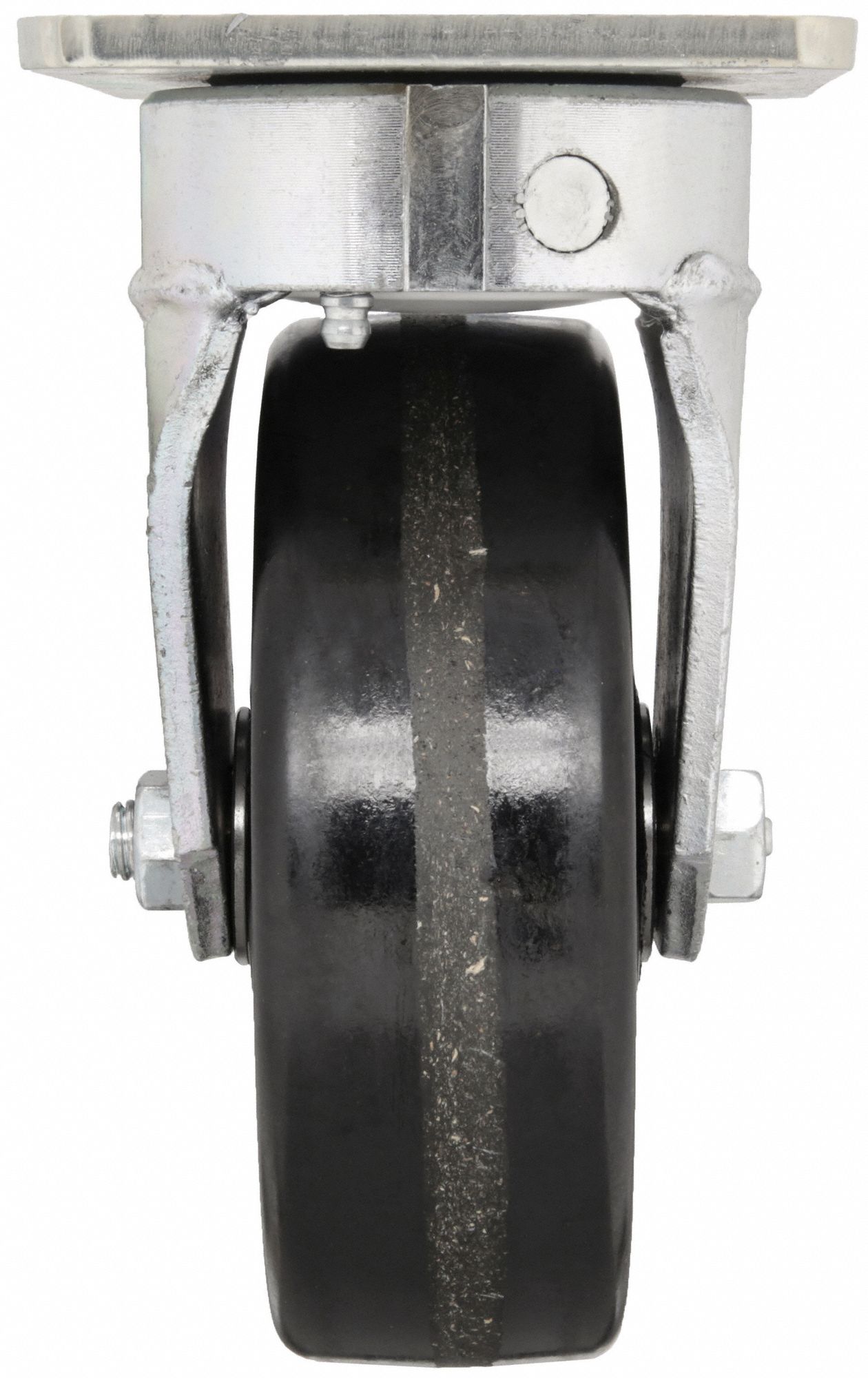 RWM Kingpinless Plate Caster 4 in Wheel Dia., 800 lb, 5 5/8 in