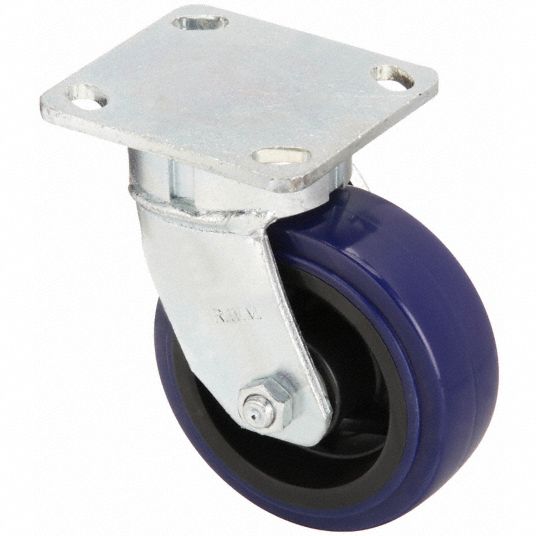 RWM, 4 in Wheel Dia., 600 lb, Kingpinless Plate Caster - 53CG60|65-UPR ...