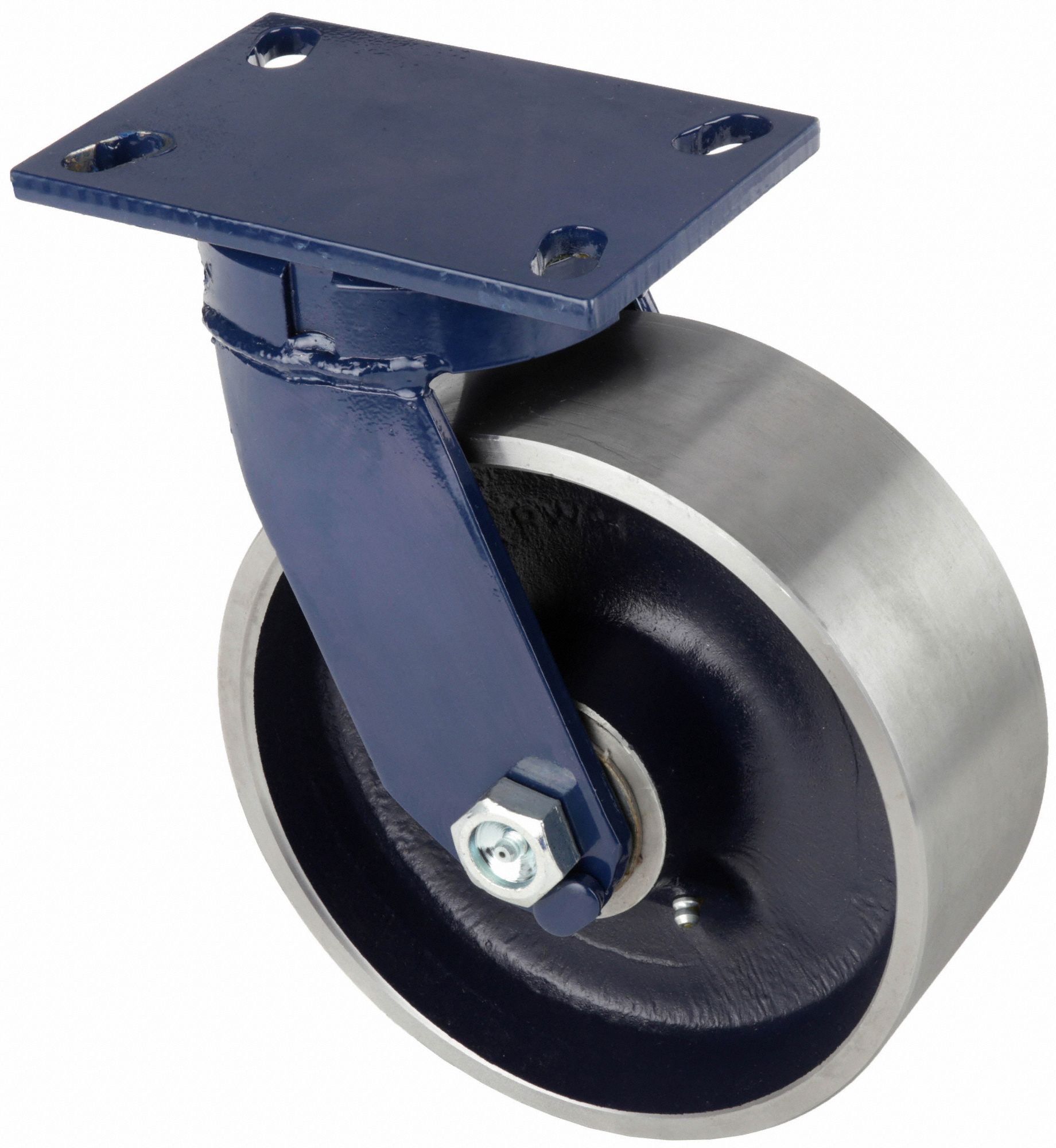 RWM, 8 in Wheel Dia., 5500 lb, Kingpinless Plate Caster 53CG8375FSR